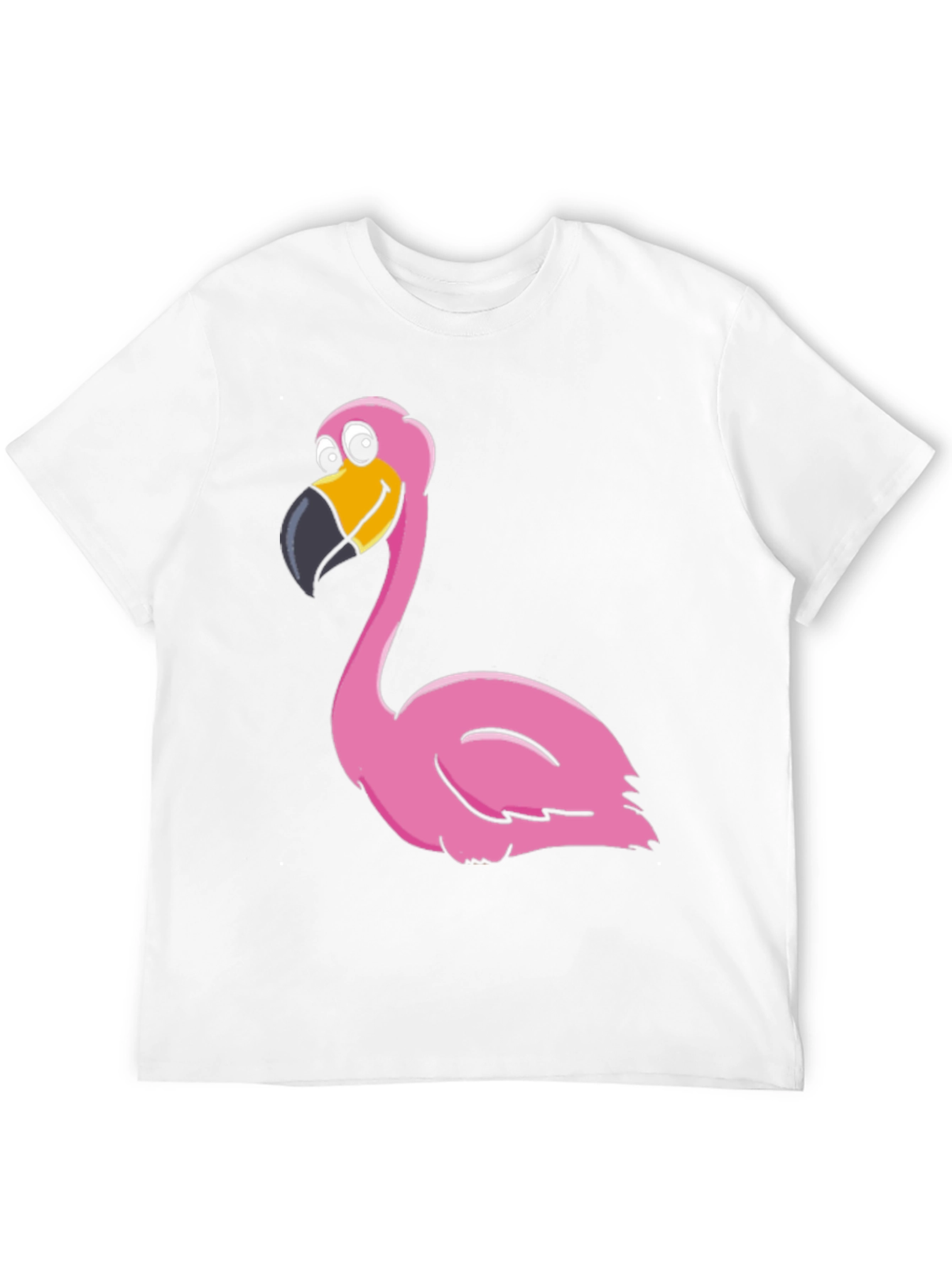 Black Funny Flamingo Graphic Print Tee view 12