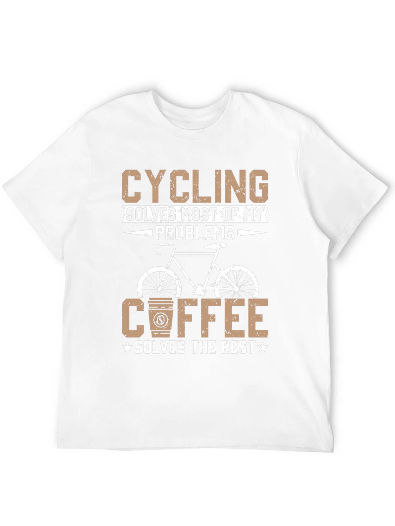 Black Cycling and Coffee Graphic T-Shirt view 12