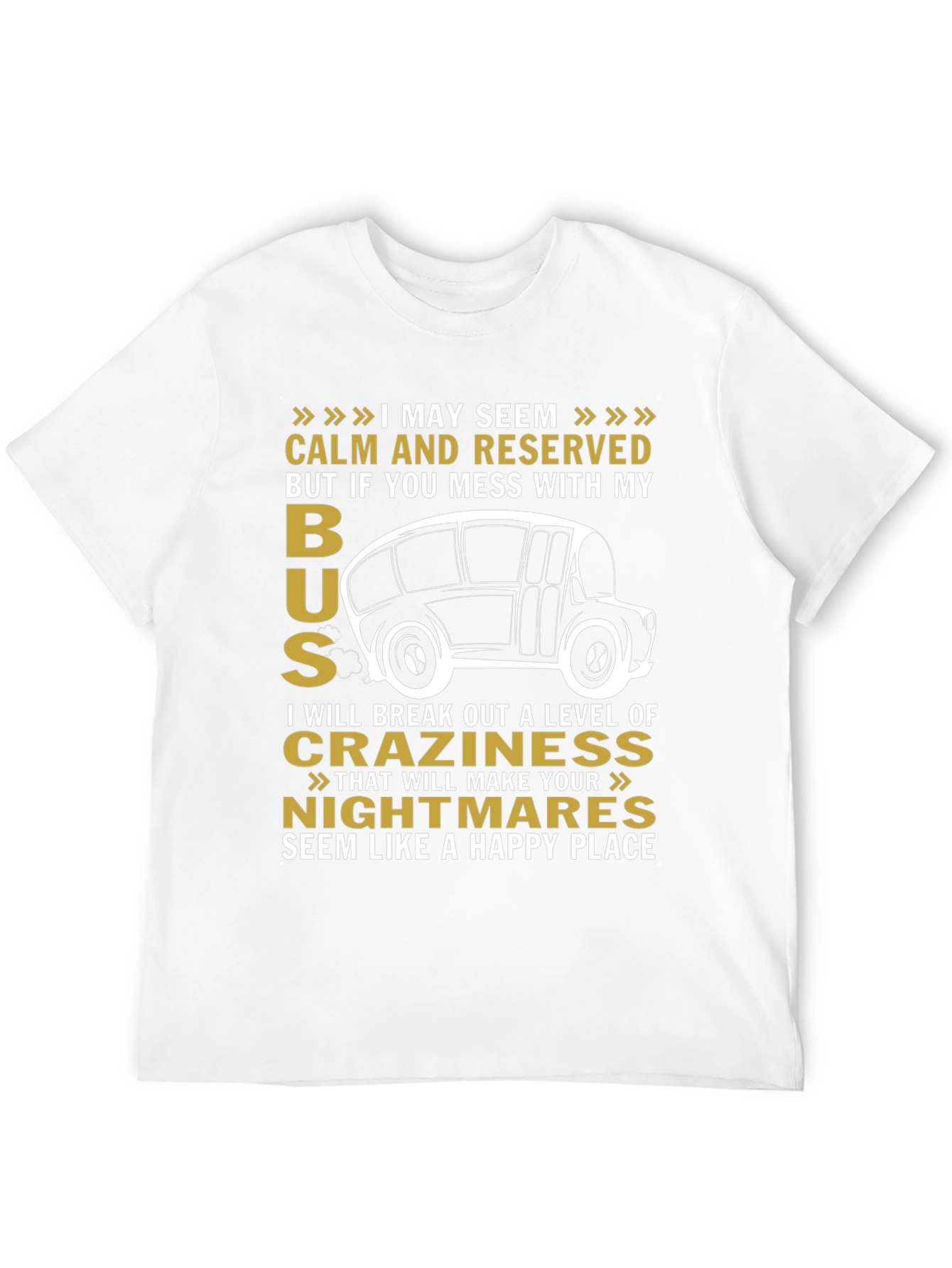 Black Calm and Reserved Bus Driver T-Shirt view 12