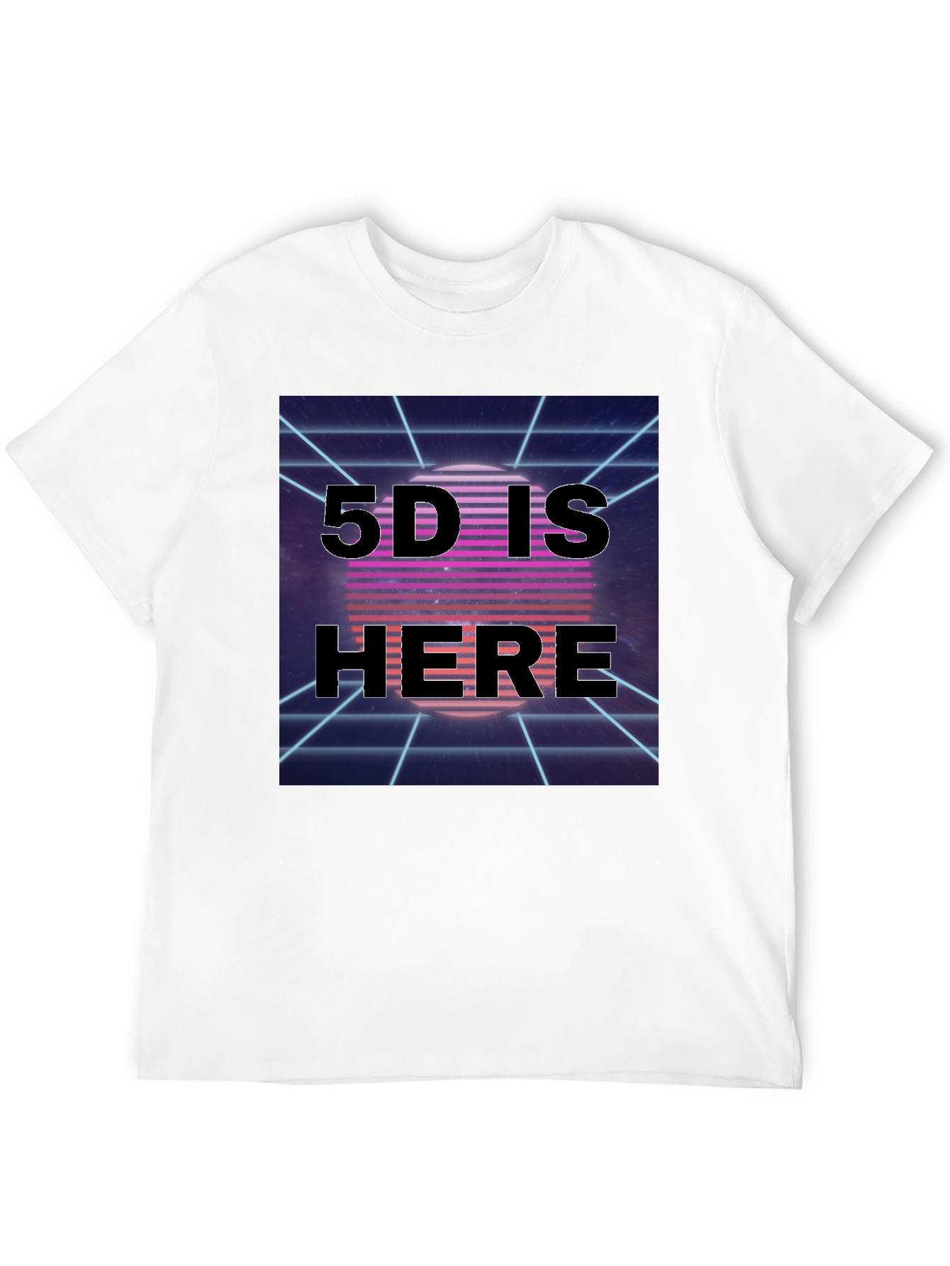 Black Retro 5D Is Here Graphic Tee view 12