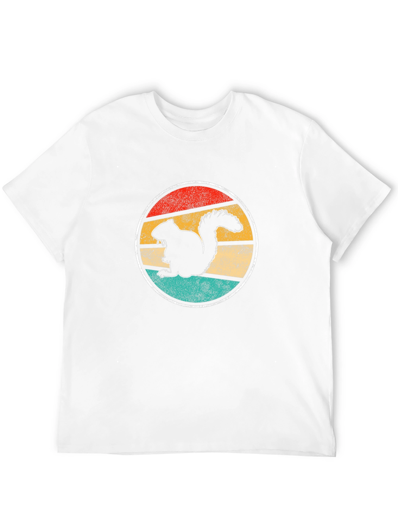 Black Retro Squirrel Graphic Tee - Vintage Style Black T-Shirt view 12