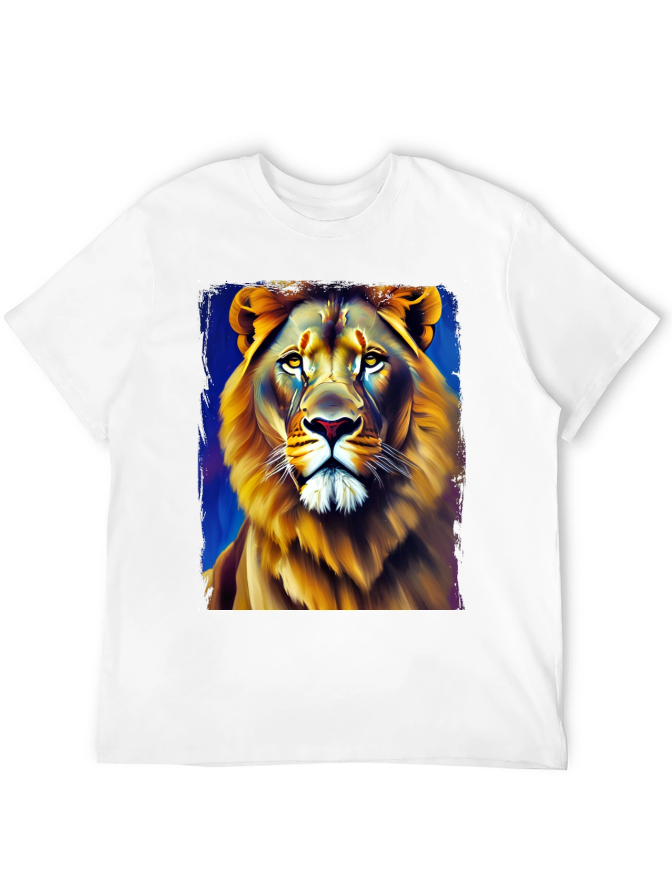 Black Lion Graphic Print Crew Neck T-Shirt view 12