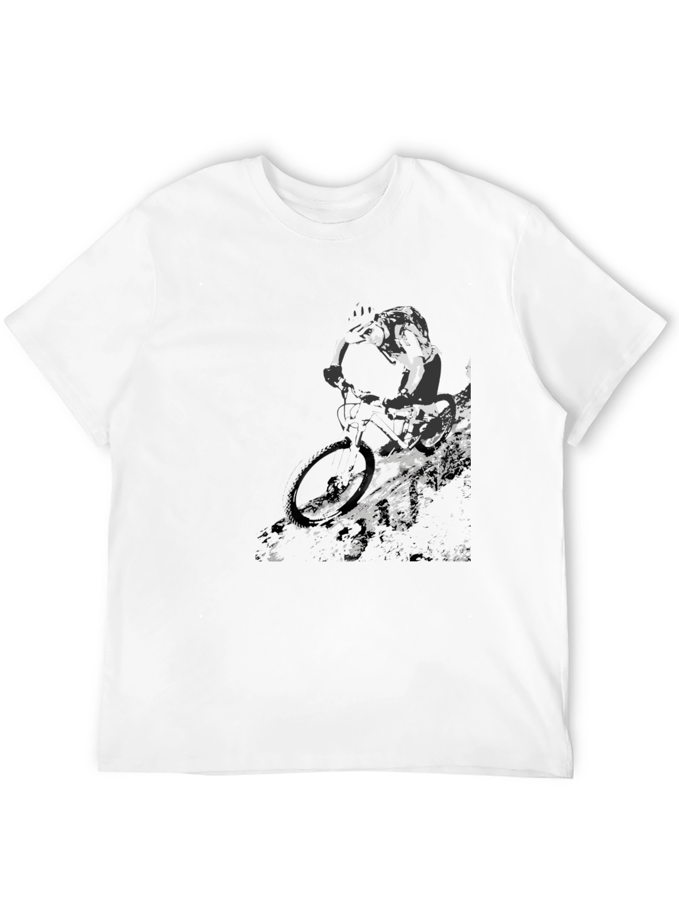 Black Mountain Biker Graphic T-Shirt - Black view 12