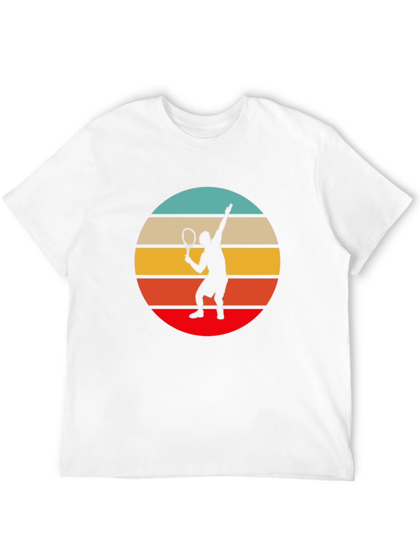 Black Retro Tennis Player Graphic T-Shirt view 12