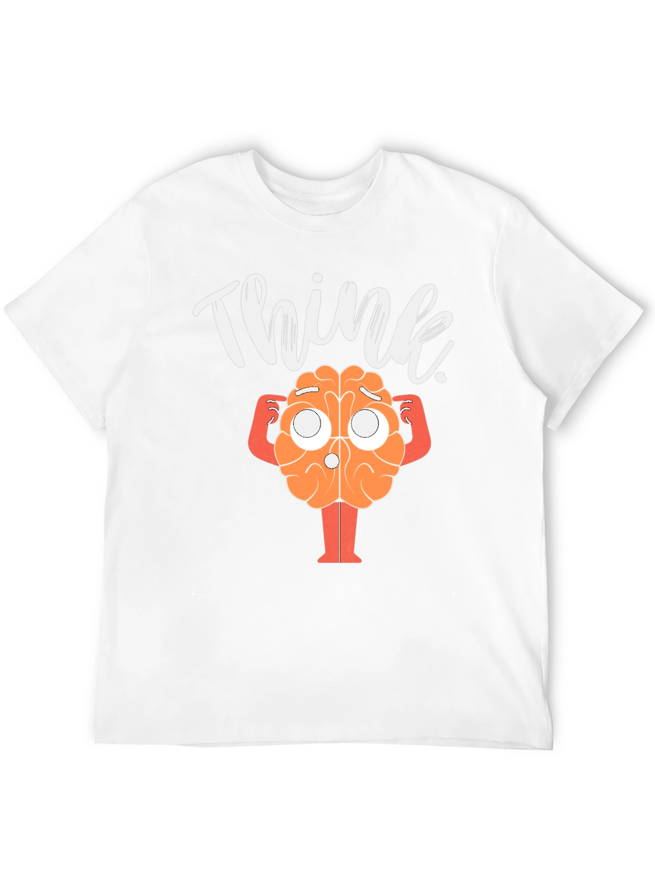 Black Think Brain Graphic T-Shirt view 12