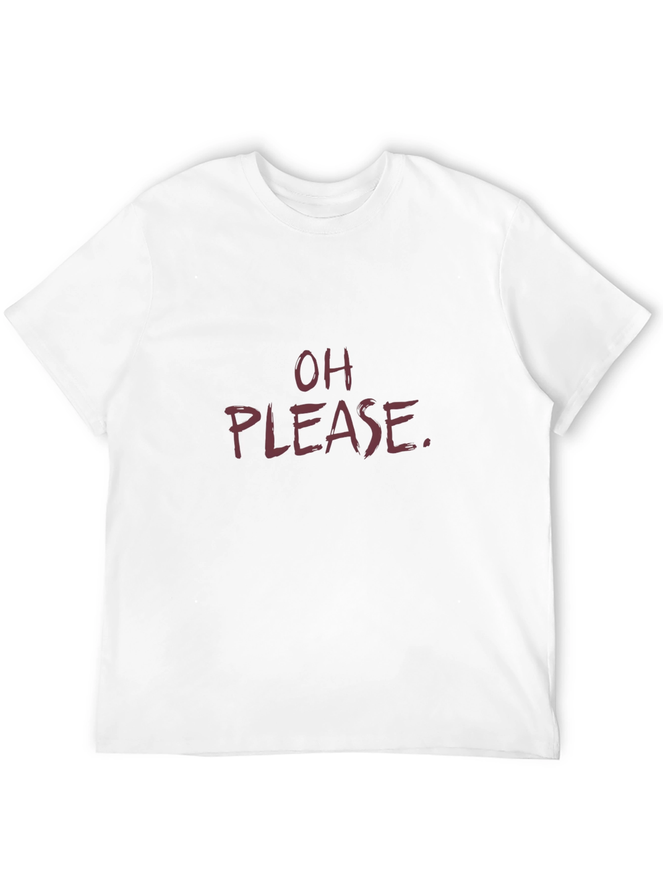 Black Sarcastic "Oh Please" Graphic Tee view 12