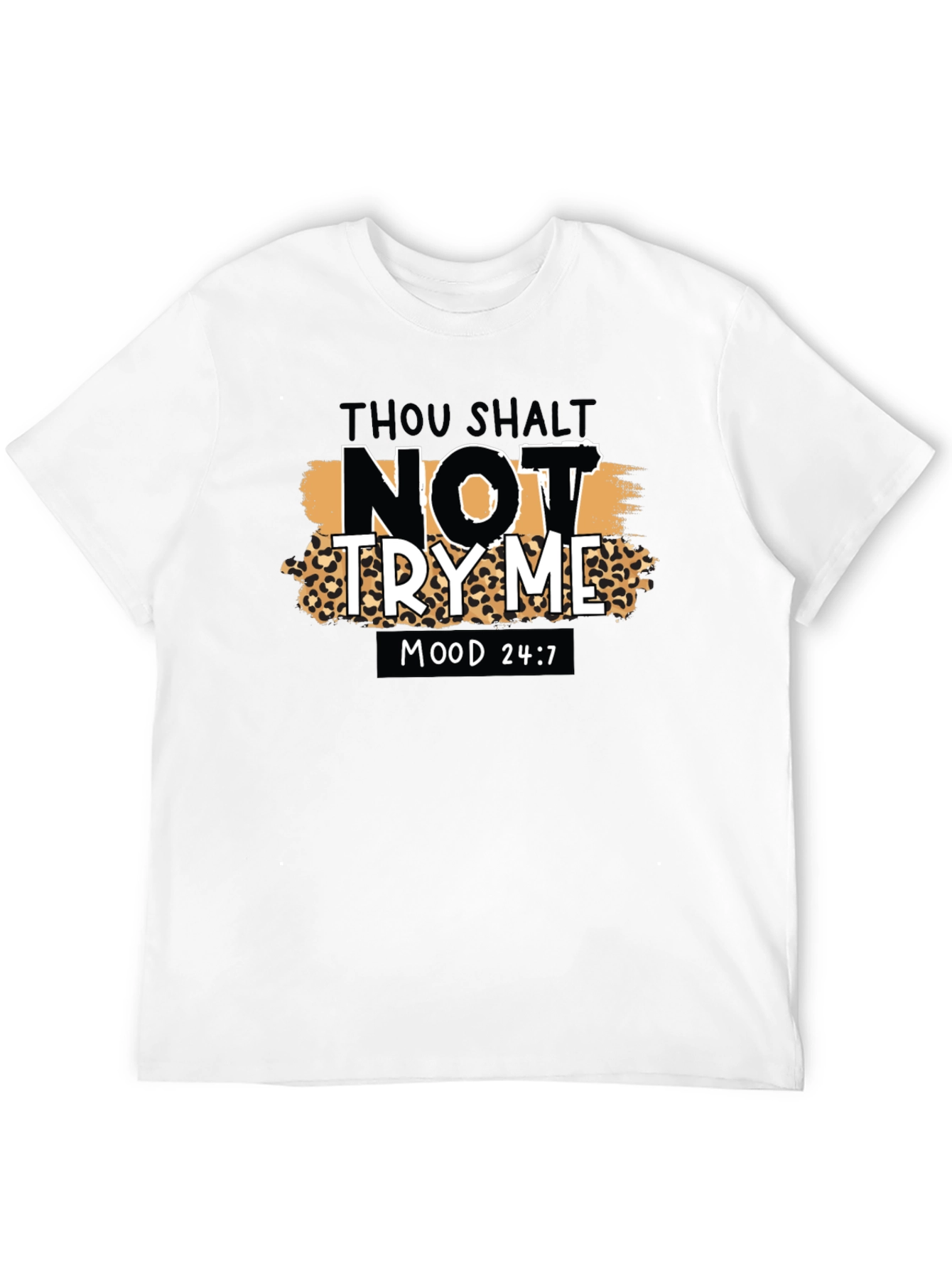 Black Thou Shalt Not Try Me Graphic Tee view 12