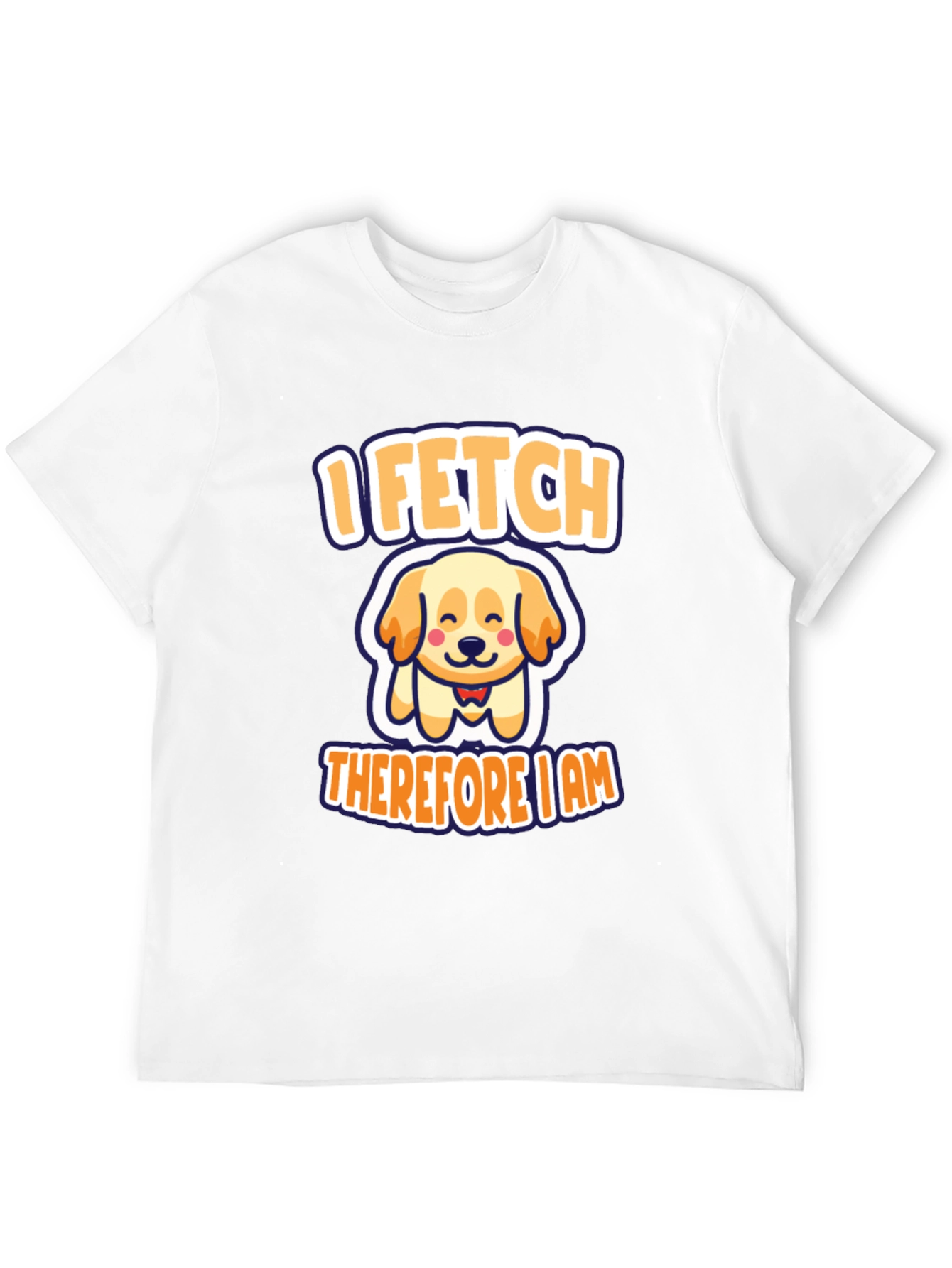 Black I Fetch Therefore I Am Dog T-Shirt view 12