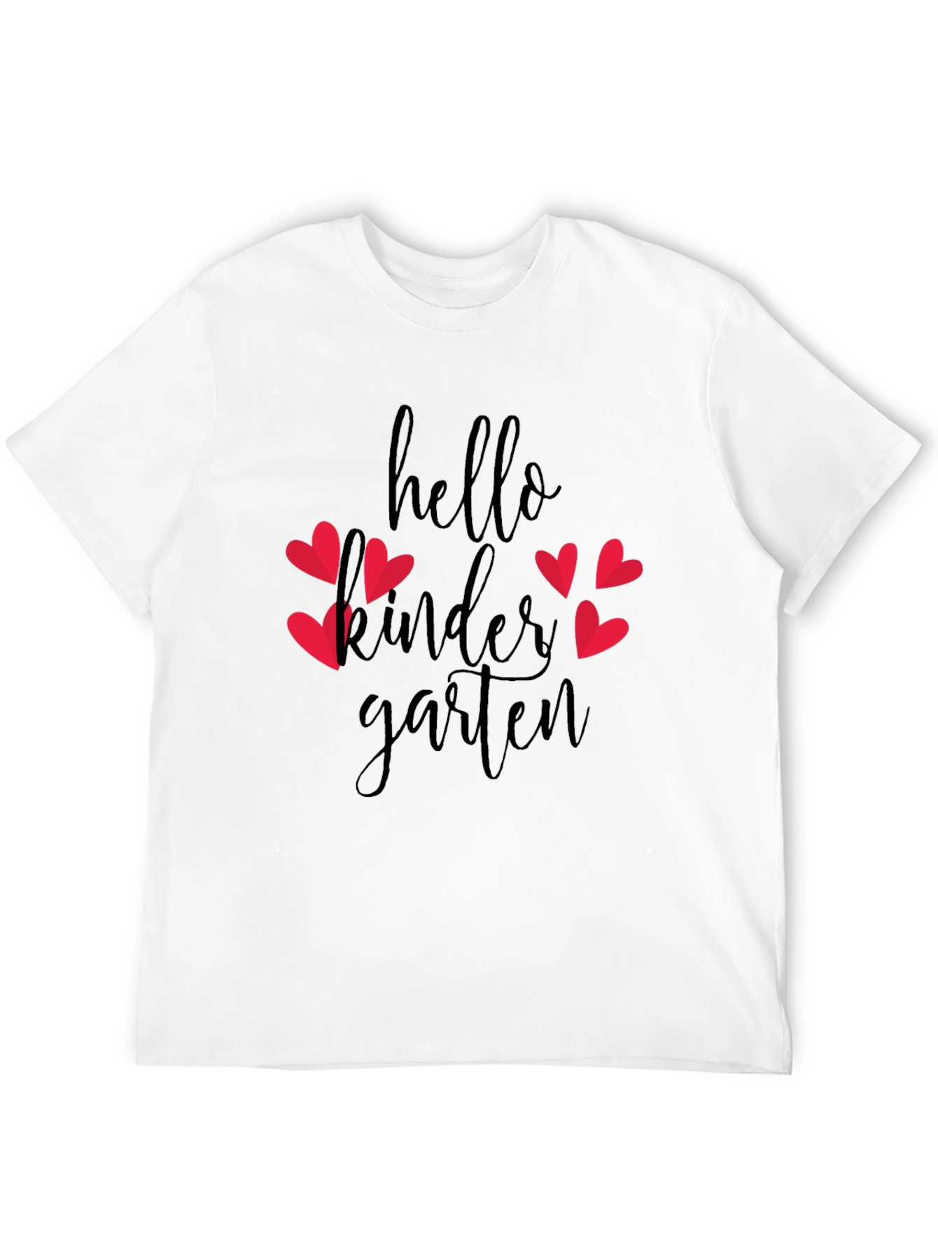Black Hello Kindergarten Heart Tee view 12