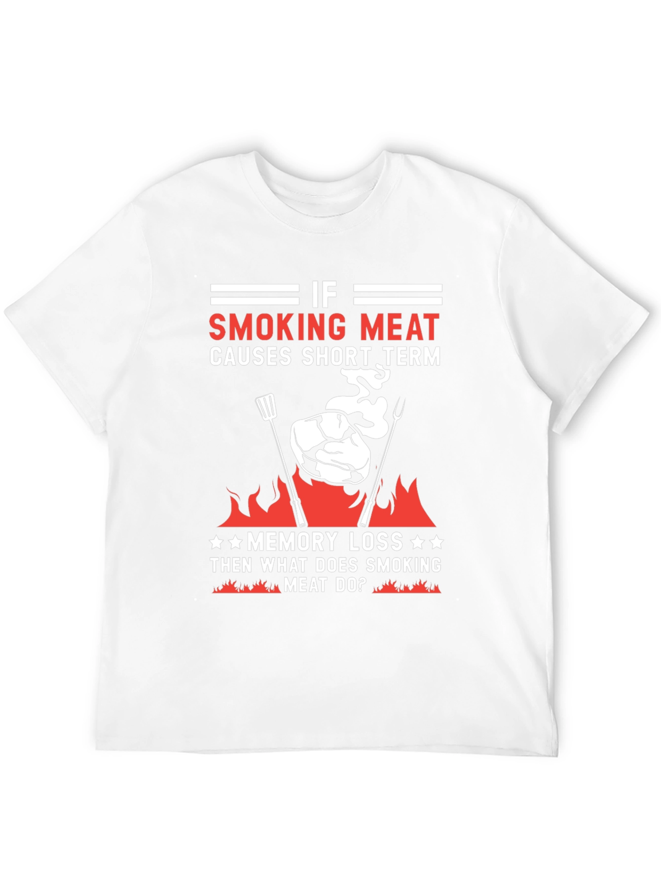 Black Smoking Meat BBQ T-Shirt Funny Grill Master Tee view 12