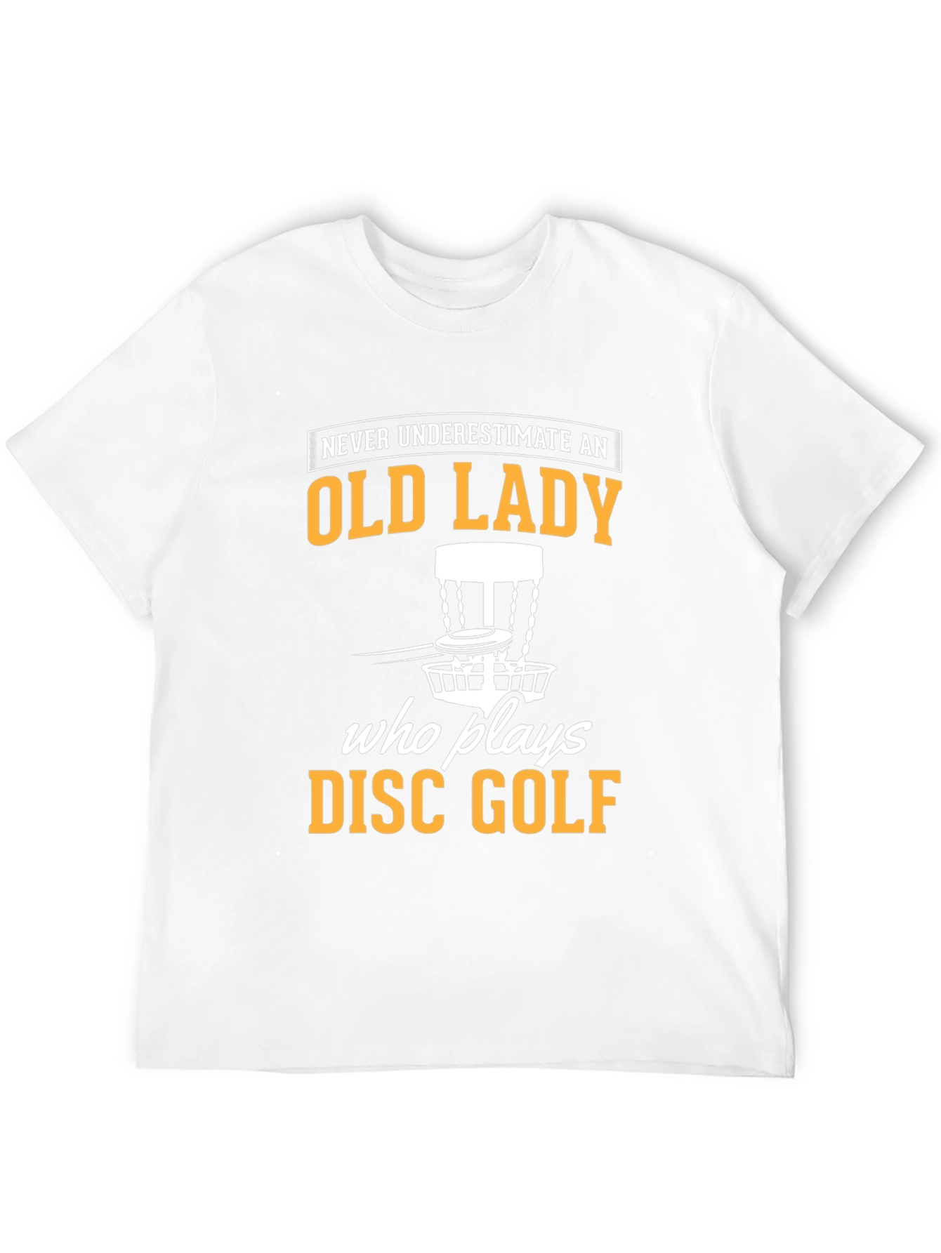 Black Old Lady Disc Golf T-Shirt view 12