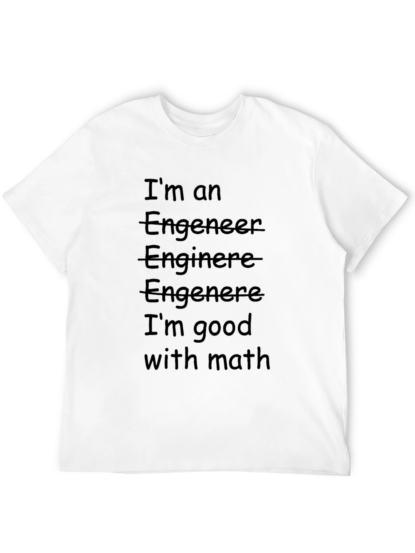 Black Funny Engineer T-Shirt - Good With Math view 12