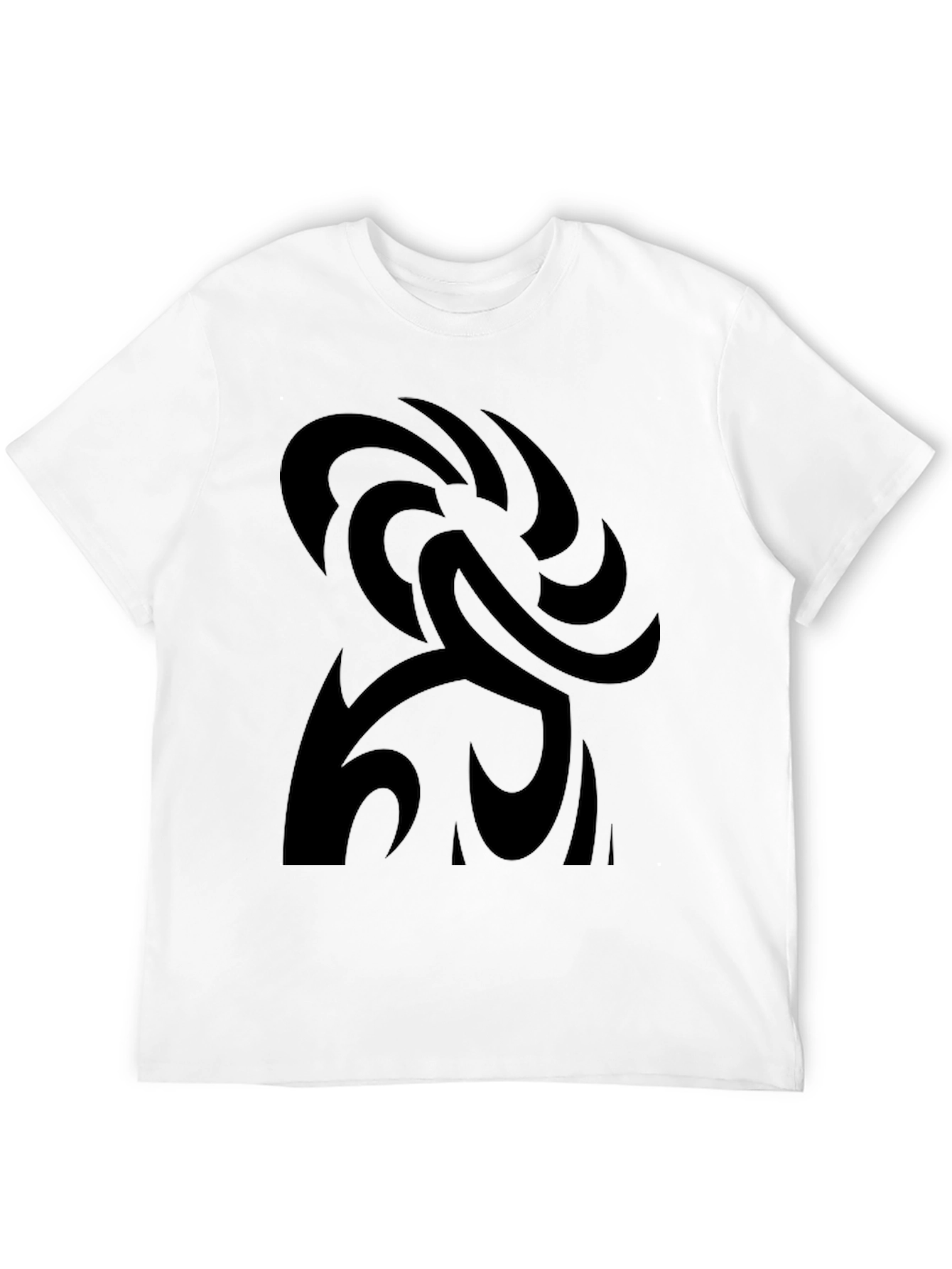 Black Black Graphic Tee - Abstract Design view 12
