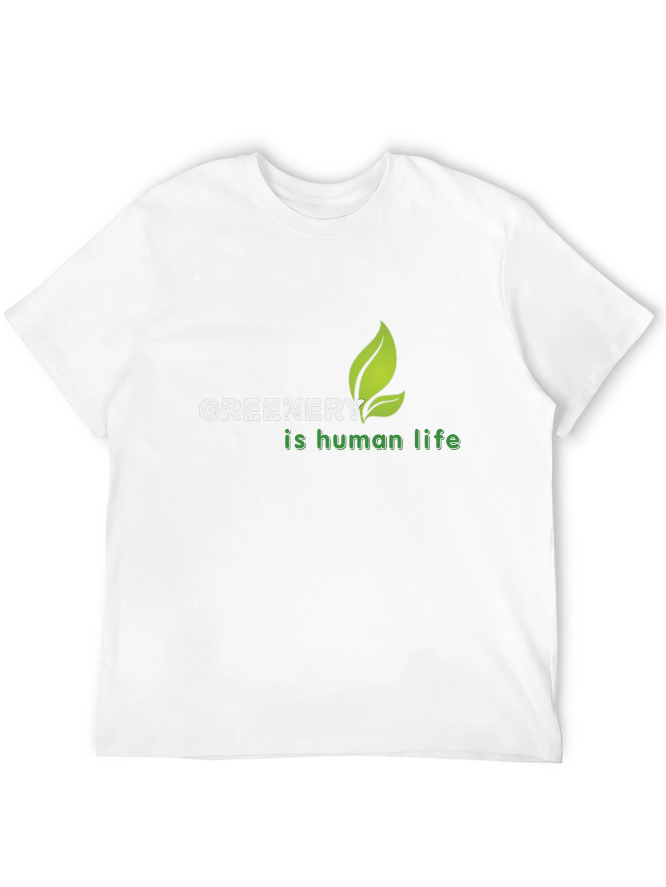 Black Greenery is Human Life T-Shirt view 12