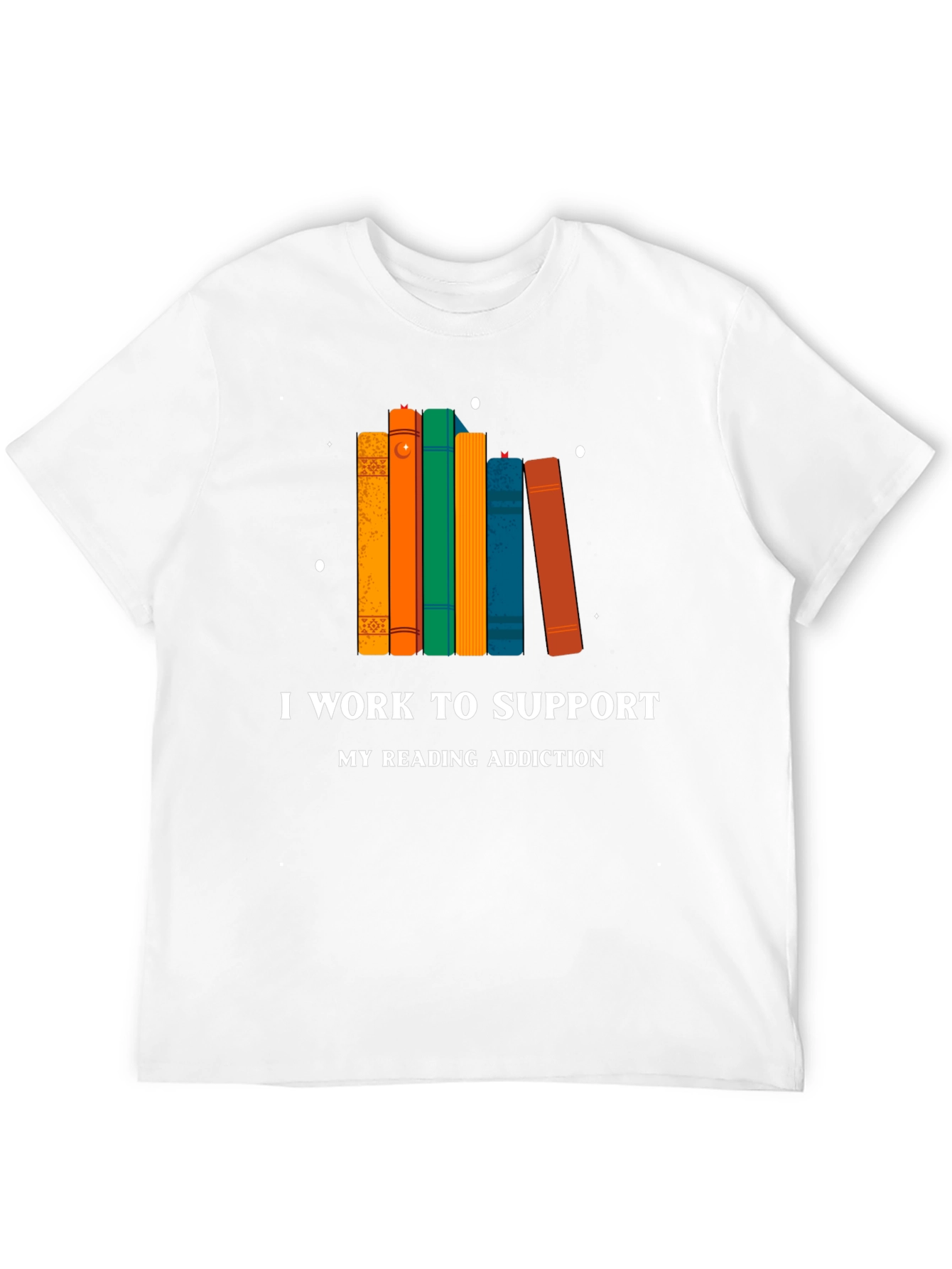 Black Reading Addiction T-Shirt - Black view 12