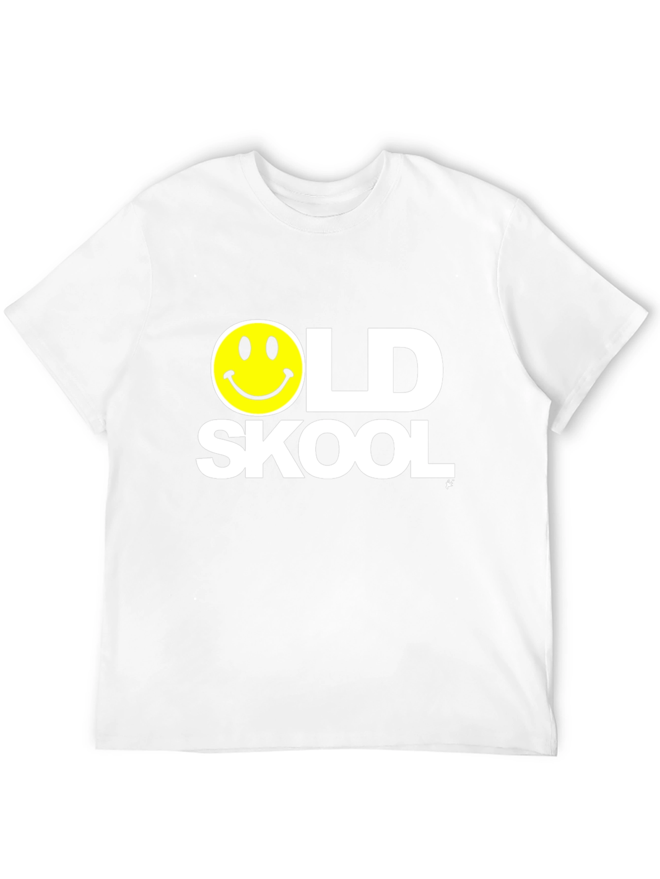 Black Old Skool Smiley Face Black T-Shirt view 12