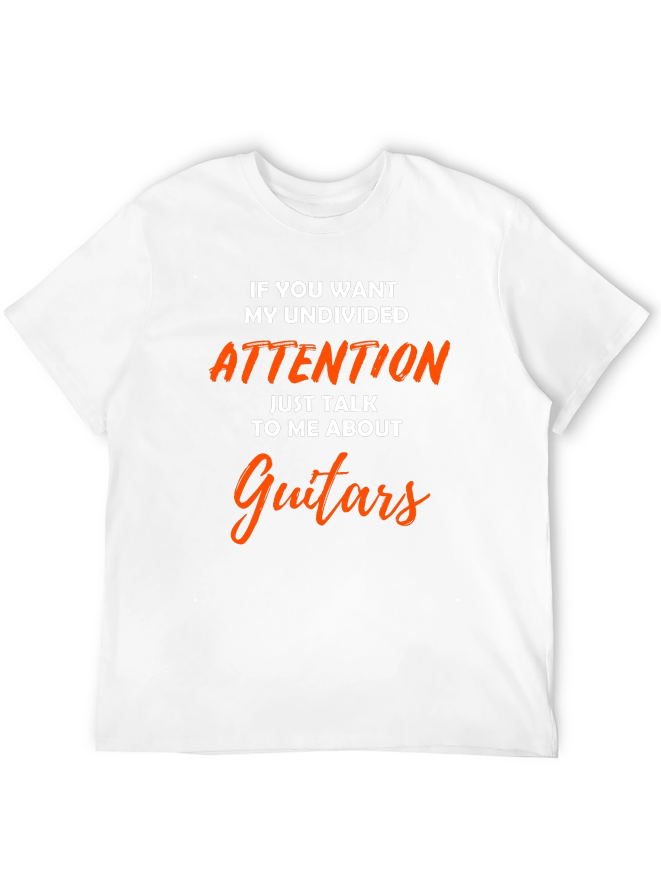 Black Guitar Lover T-Shirt - Undivided Attention Tee view 12