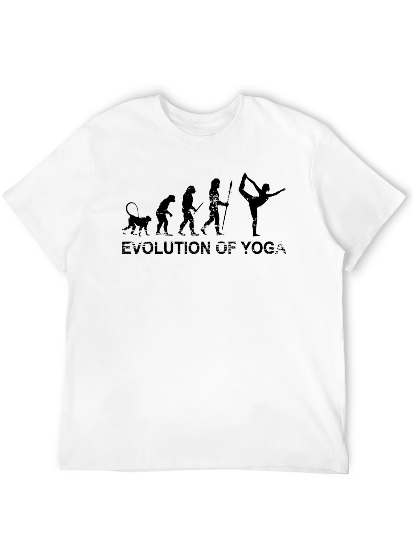Black Evolution of Yoga Graphic Tee - Black Cotton Blend view 12