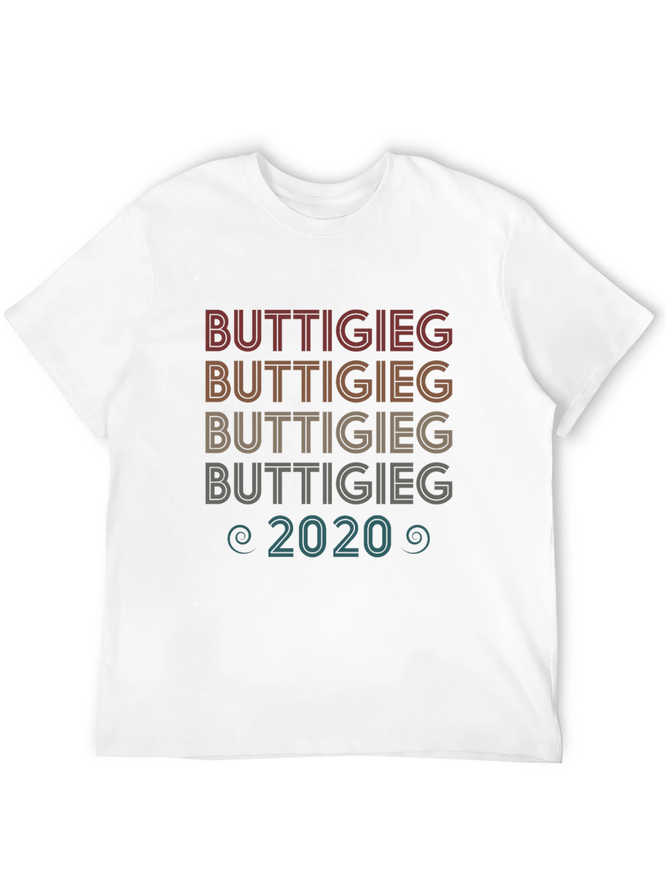 Black Buttigieg 2020 Retro Style T-Shirt view 12