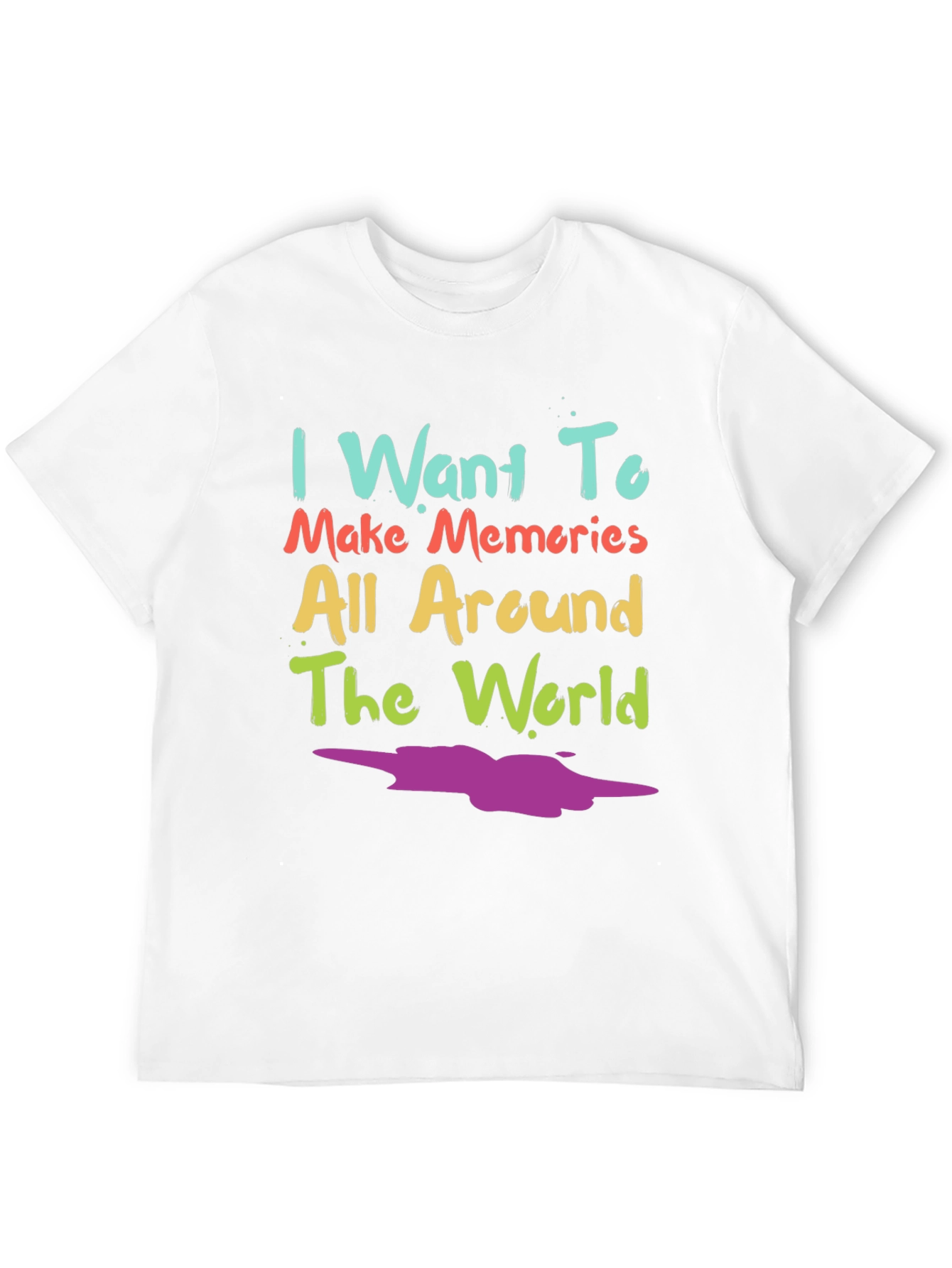 Black Colorful Travel Memories T-Shirt view 12