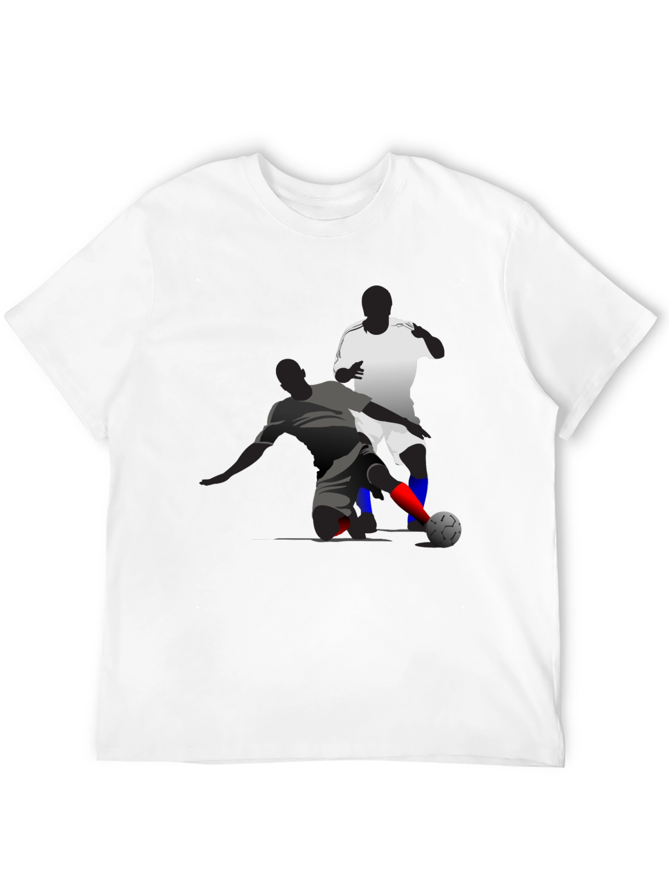 Black Soccer Graphic Tee - Black Cotton Blend T-Shirt view 12