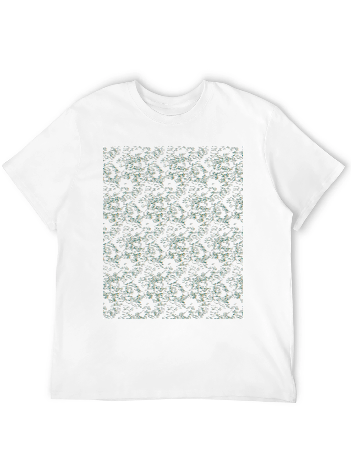 Black Abstract Pattern Black T-Shirt view 12