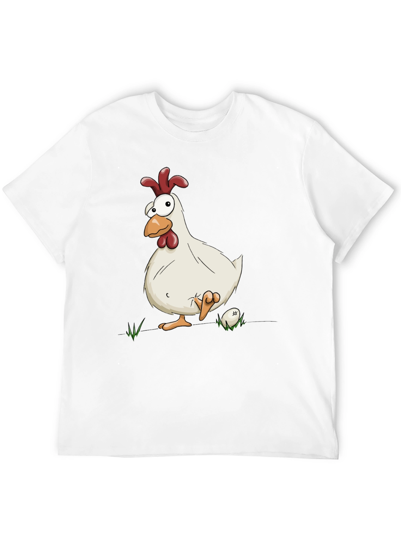Black Funny Chicken Graphic Black T-Shirt view 12