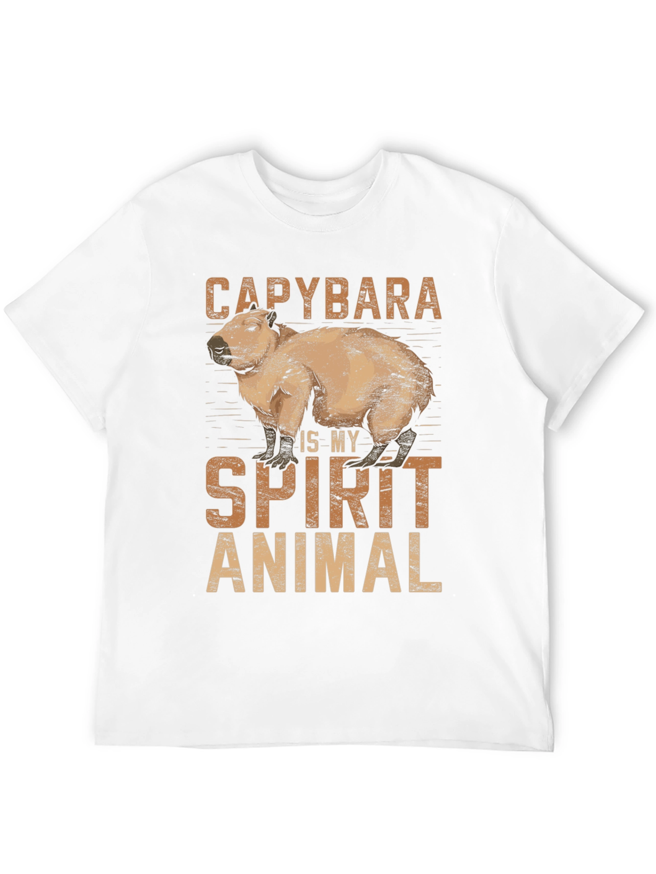 Black Capybara Spirit Animal Graphic T-Shirt - Unisex view 12