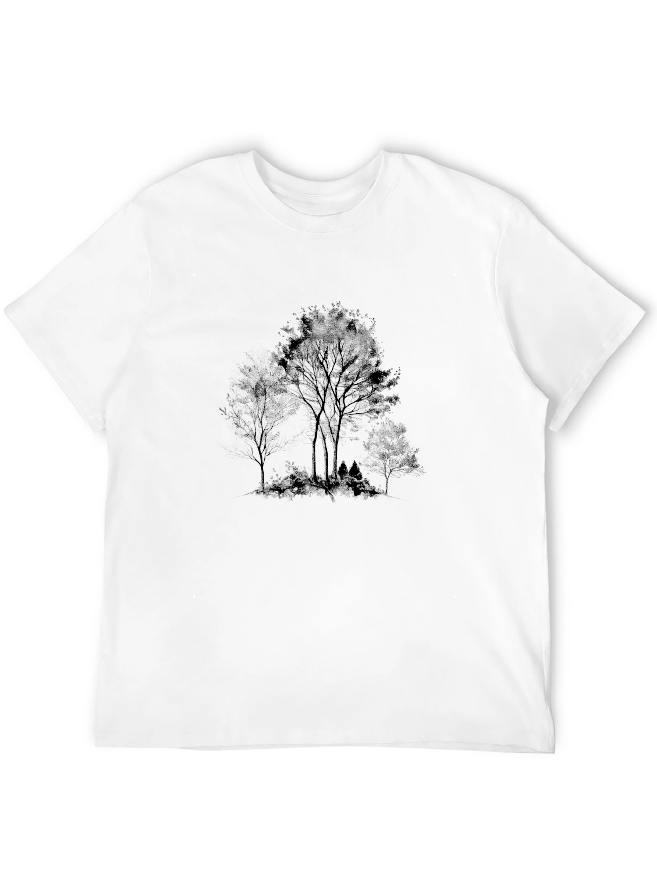 Black Men's Black Tree Graphic Tee view 12