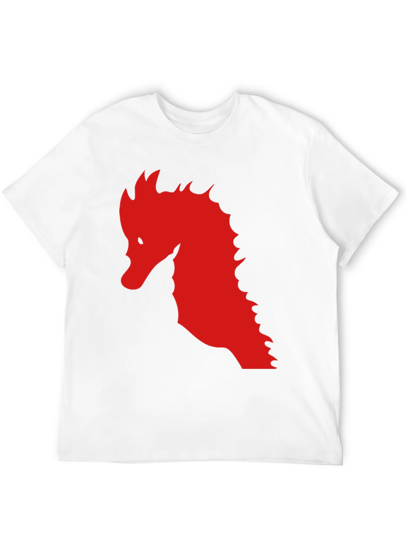 Black Red Dragon Silhouette Graphic Black T-Shirt view 12