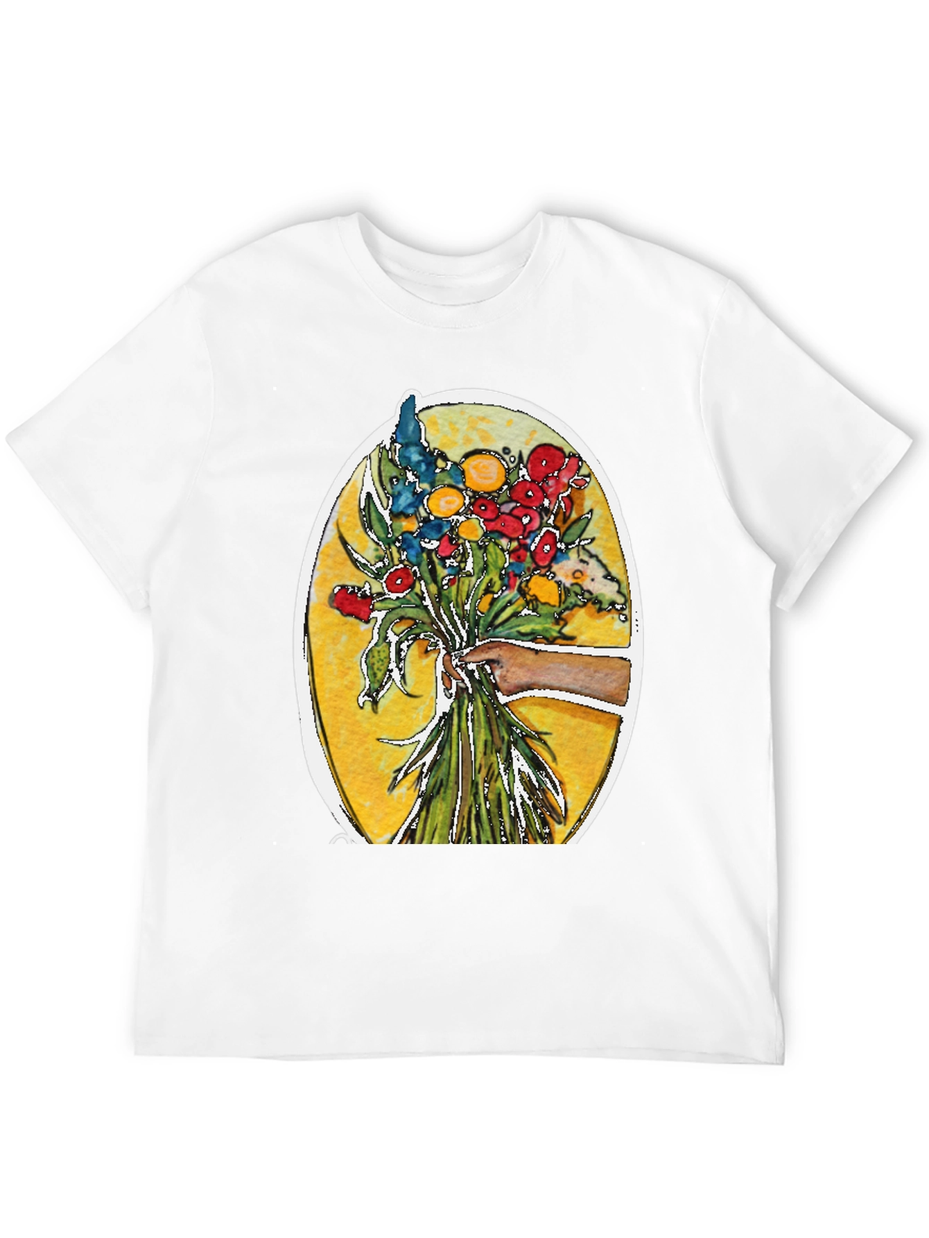 Black Floral Bouquet Graphic T-Shirt view 12