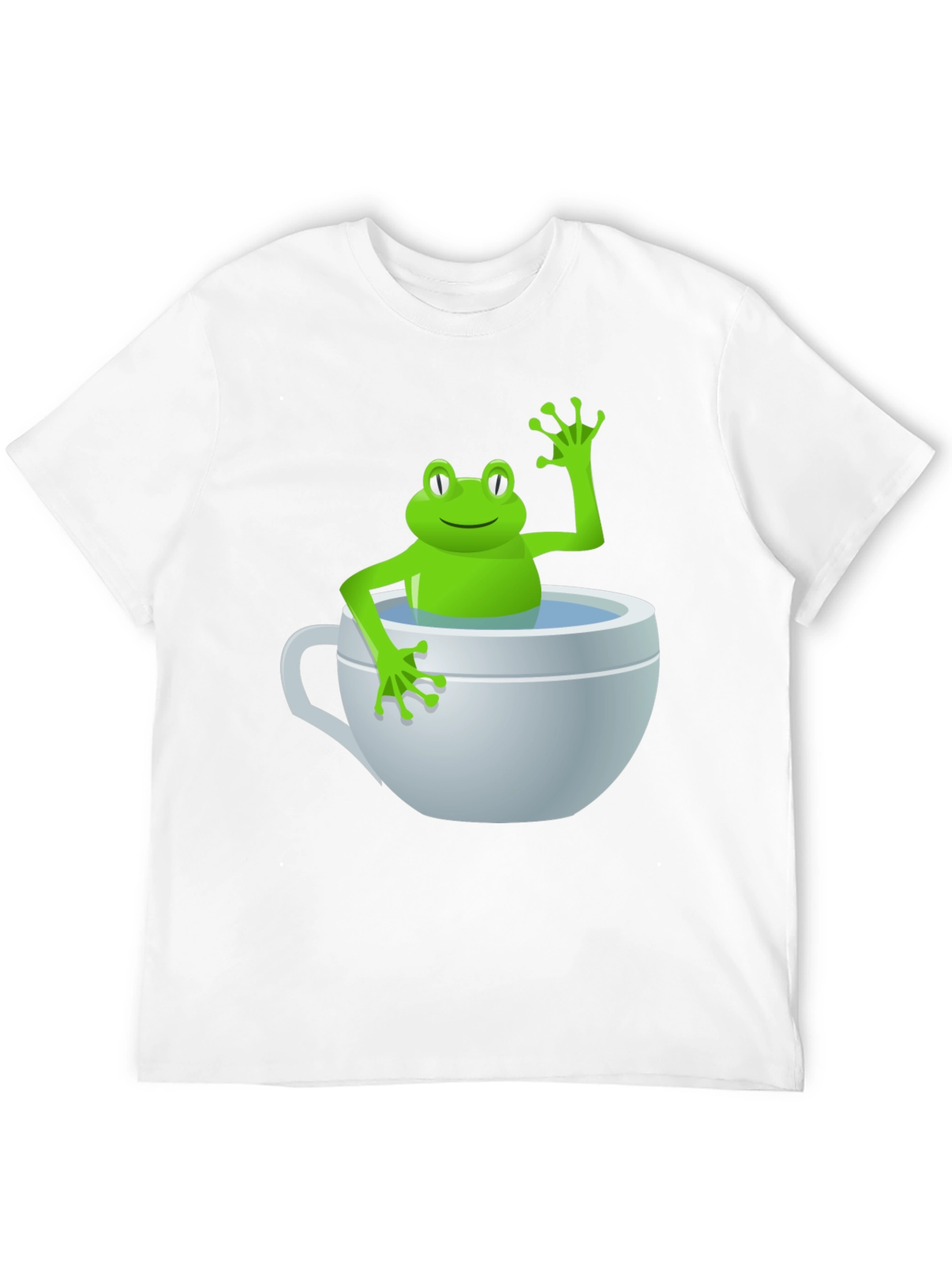 Black Frog in a Cup Graphic Tee - Funny Animal Shirt view 12