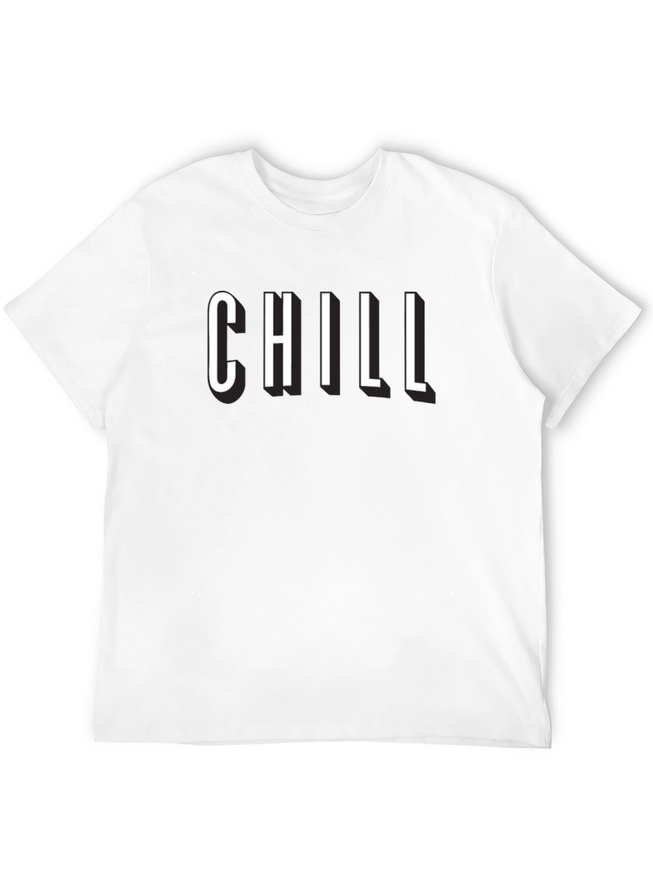 Chill Black Graphic T-Shirt - Relaxed Comfort - 12