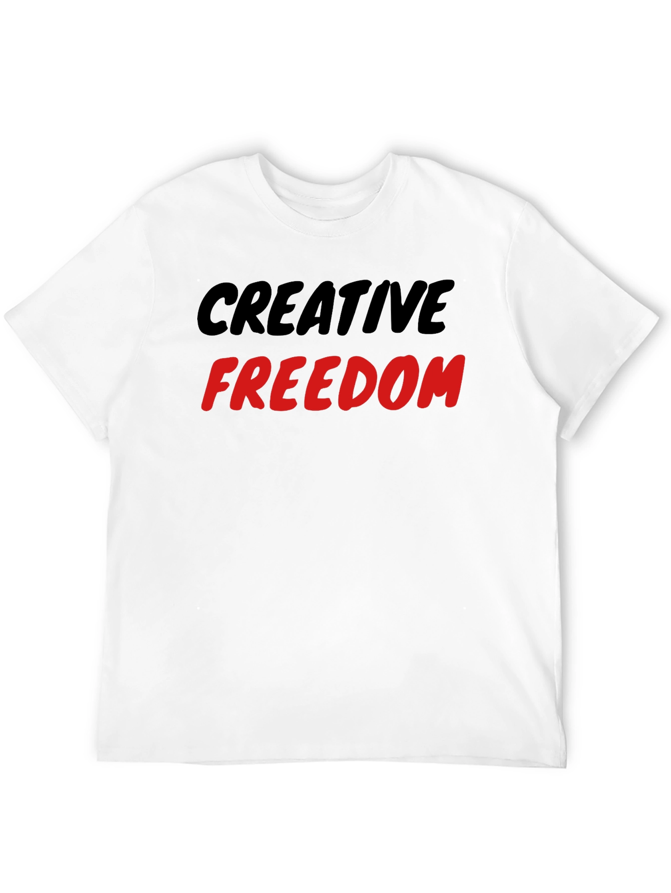 Black Creative Freedom Graphic Tee - Unisex Cotton T-Shirt view 12