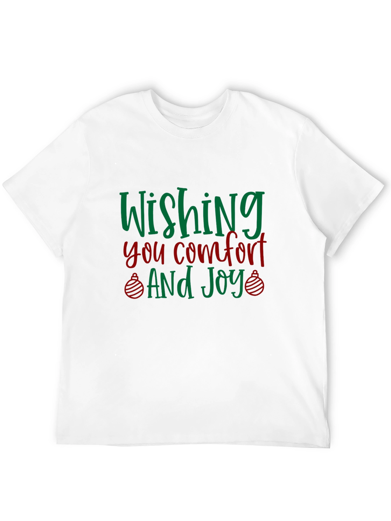Black Wishing You Comfort and Joy Holiday T-Shirt view 12