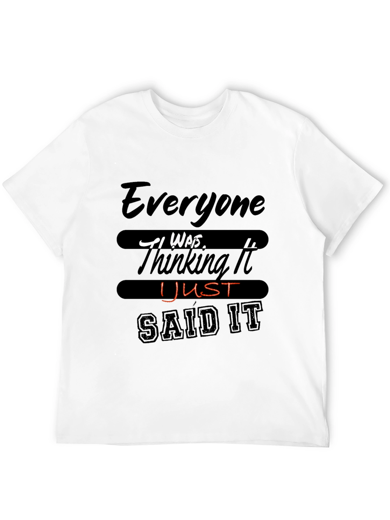 Black Funny Graphic Tee - Everyone Thinking It view 12