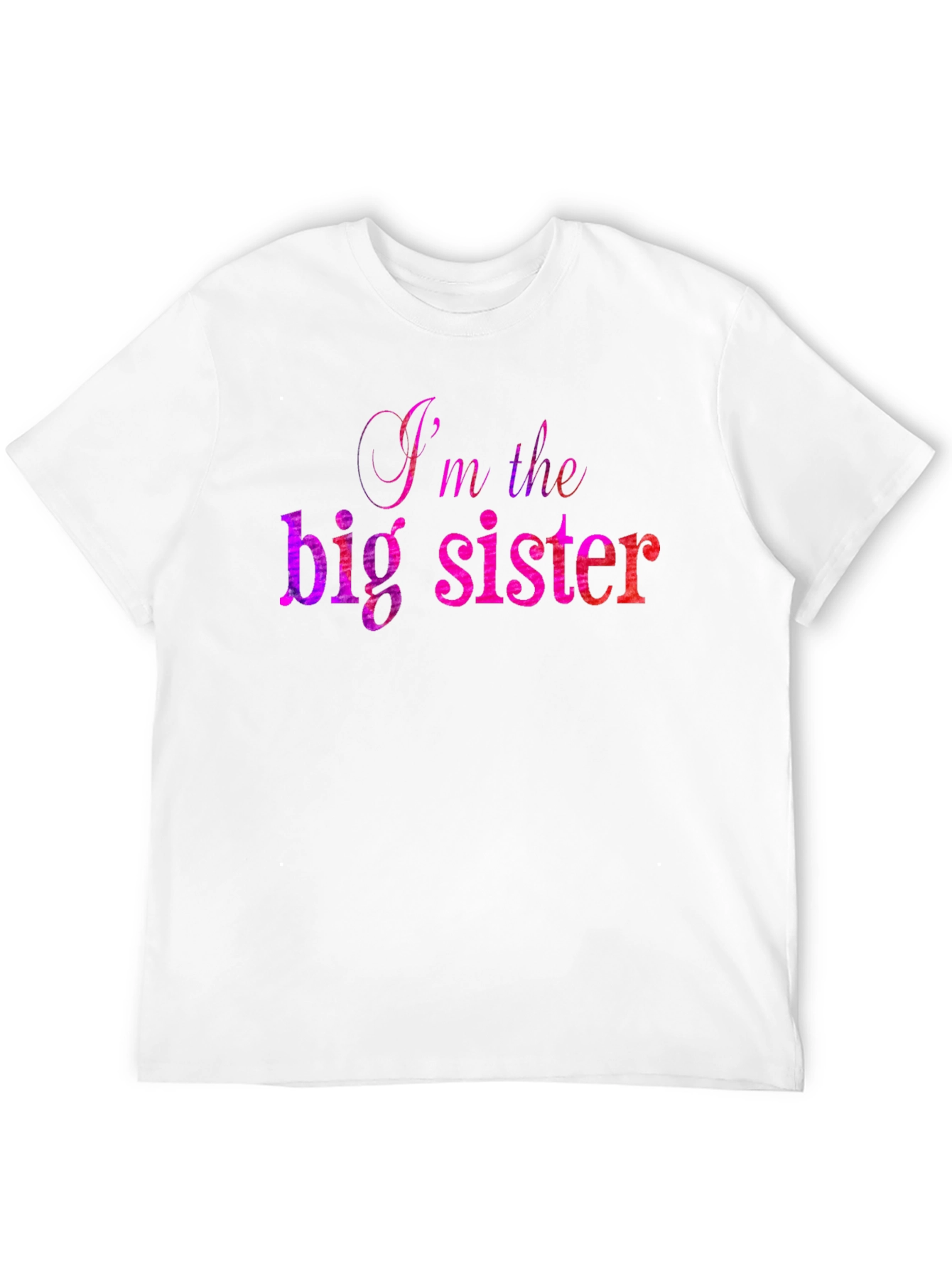 Black I'm The Big Sister T-Shirt - Fun Sibling Apparel view 12