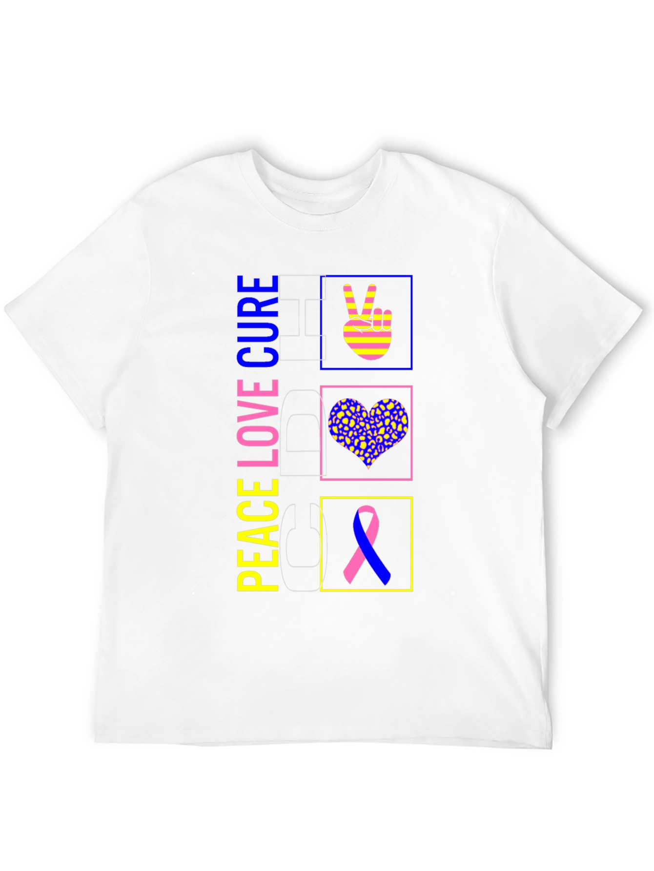 Peace Love Cure Graphic T-Shirt - 12
