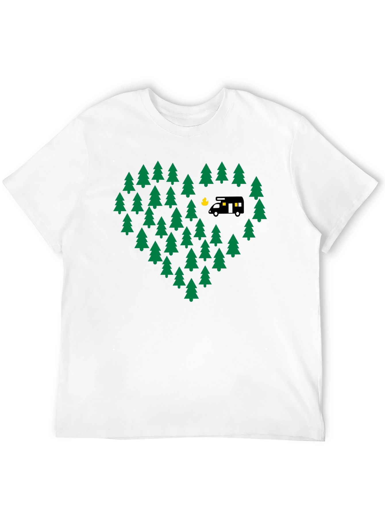 Black Camping Love T-Shirt - Adventure Heart Tree Design view 12