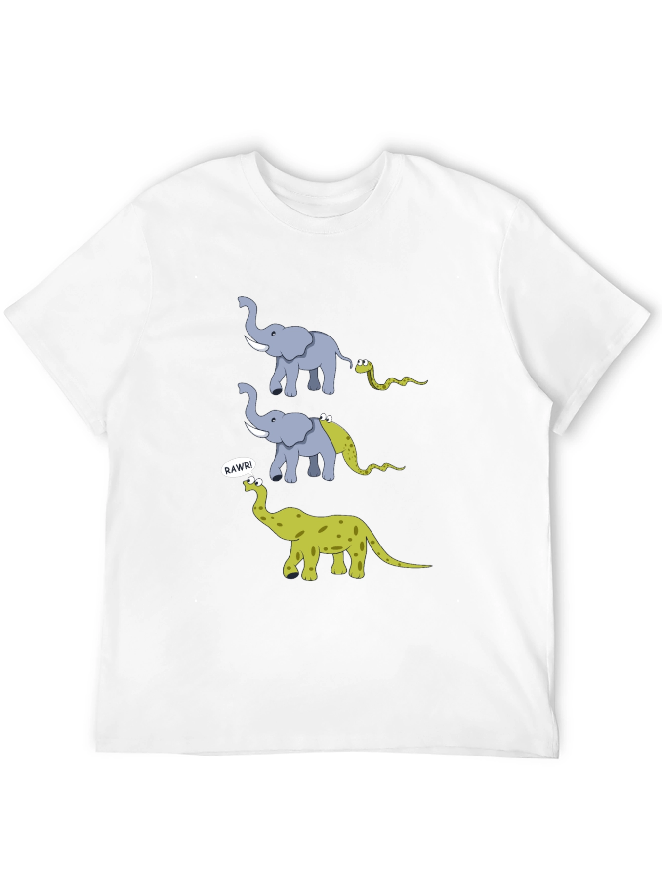 Black Elephant Evolution T-Shirt - Funny Dinosaur Design view 12