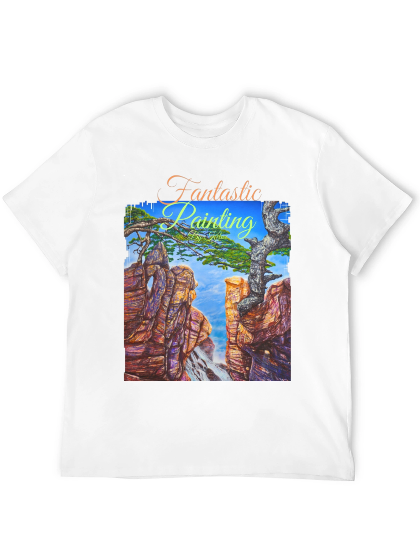 Black Fantastic Painting Graphic T-Shirt view 12