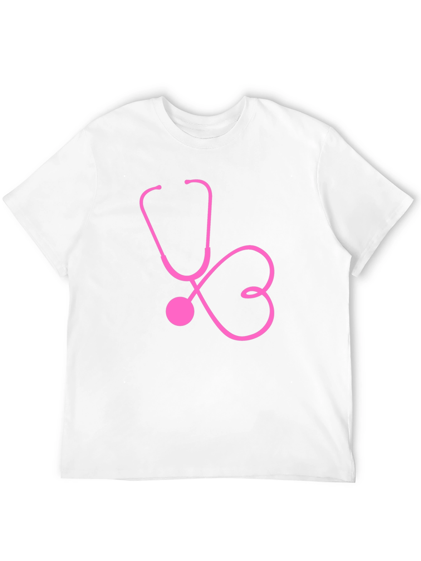 Black Pink Stethoscope Heartbeat Black T-Shirt view 12
