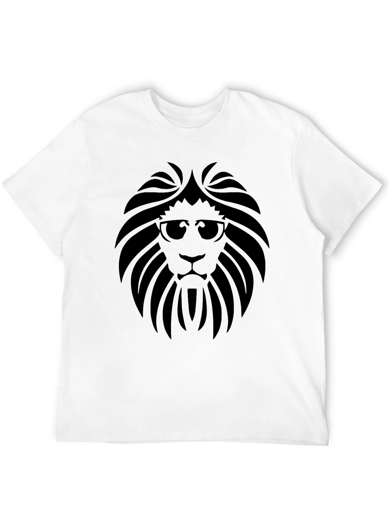 Black Lion Head Graphic Tee - Cool Cat in Shades view 12