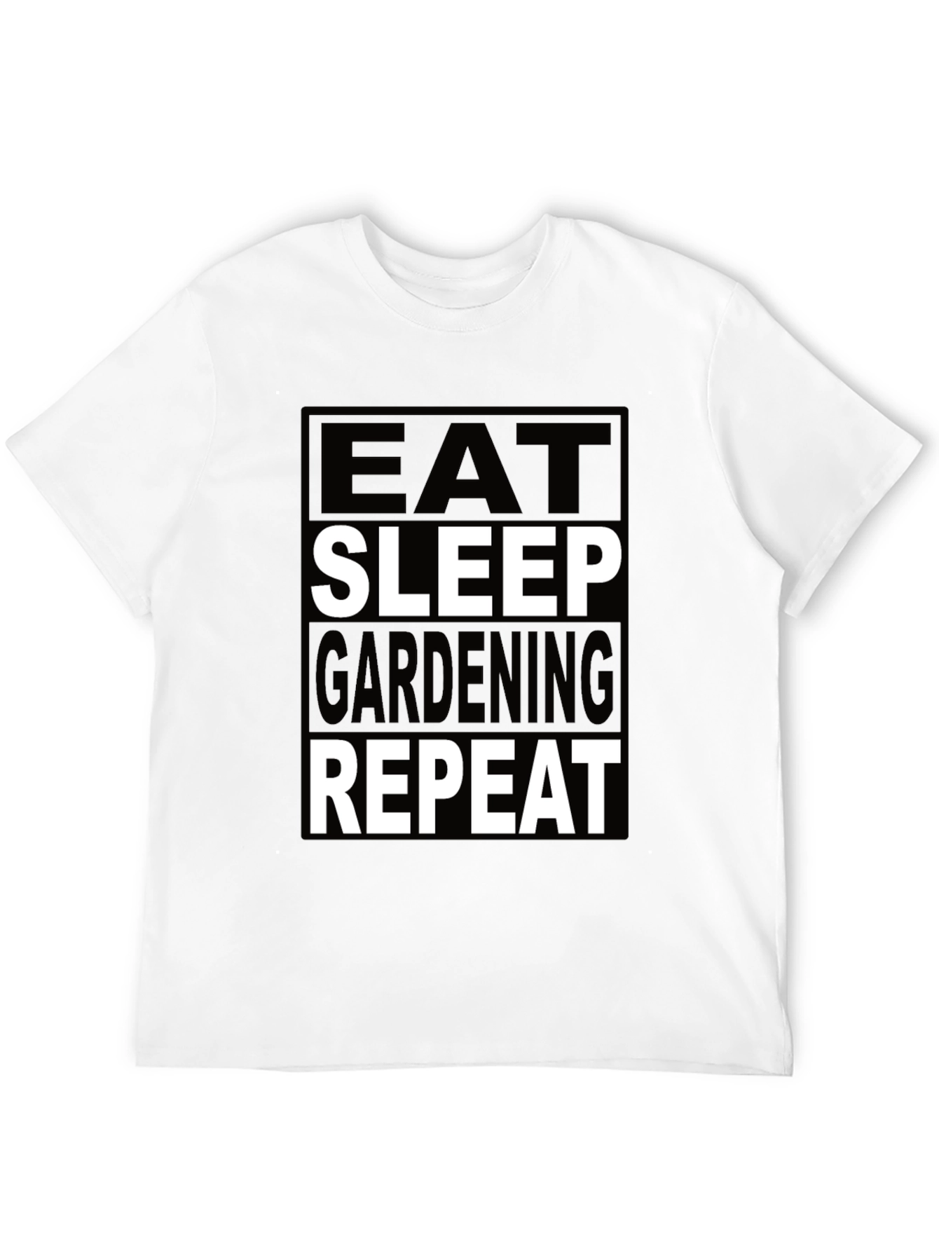 Black Eat Sleep Gardening Repeat Black T-Shirt view 12