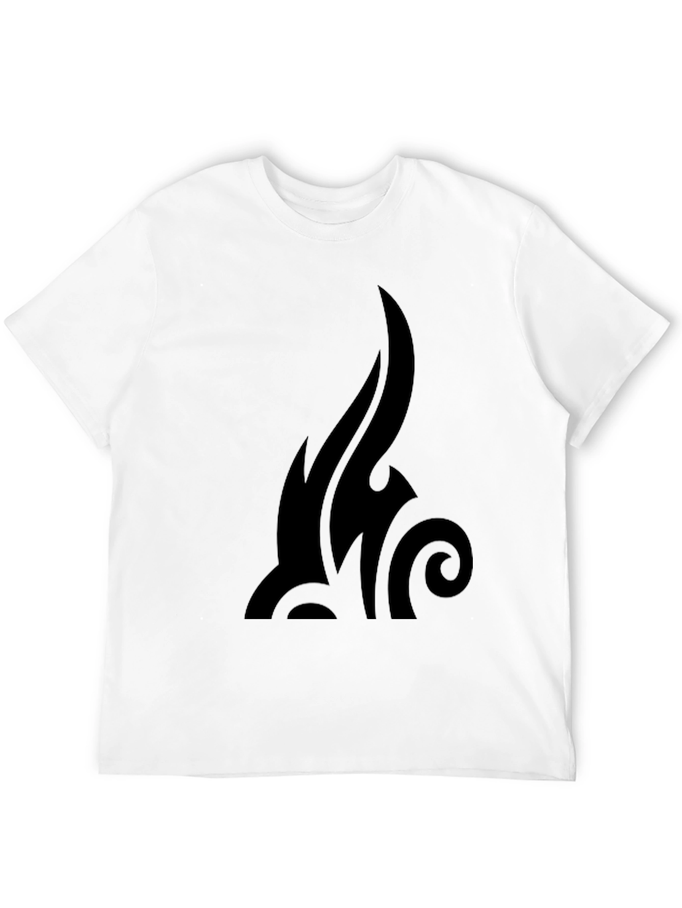 Black Men's Black Tribal Graphic T-Shirt - Casual Style view 12