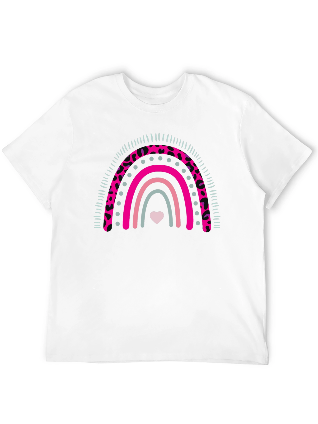 Black Rainbow Heart Graphic Tee - Black view 12