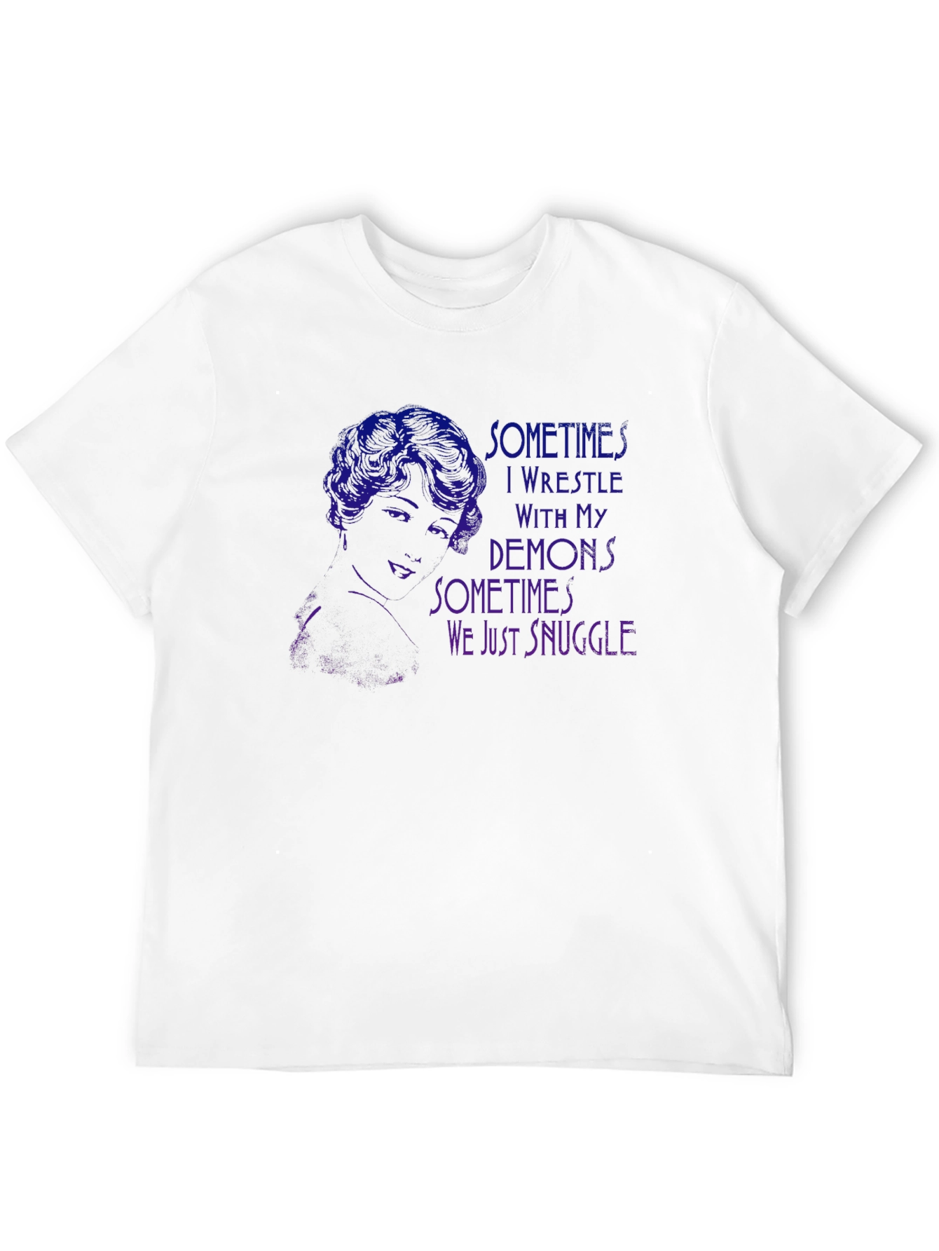 Black Demons Snuggle Graphic T-Shirt - Soft Cotton Blend view 12