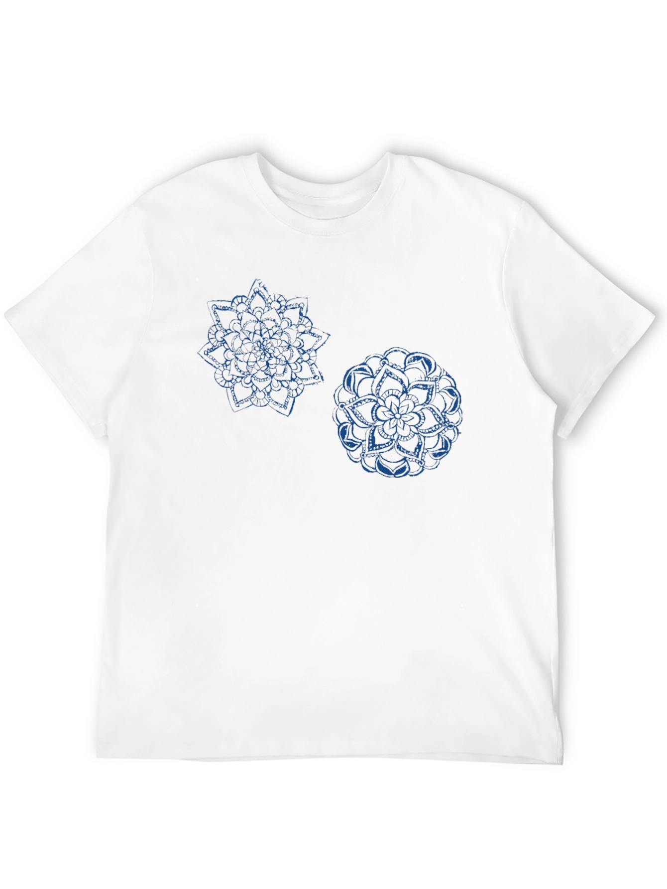 Black Geometric Mandala Print Black T-Shirt view 12