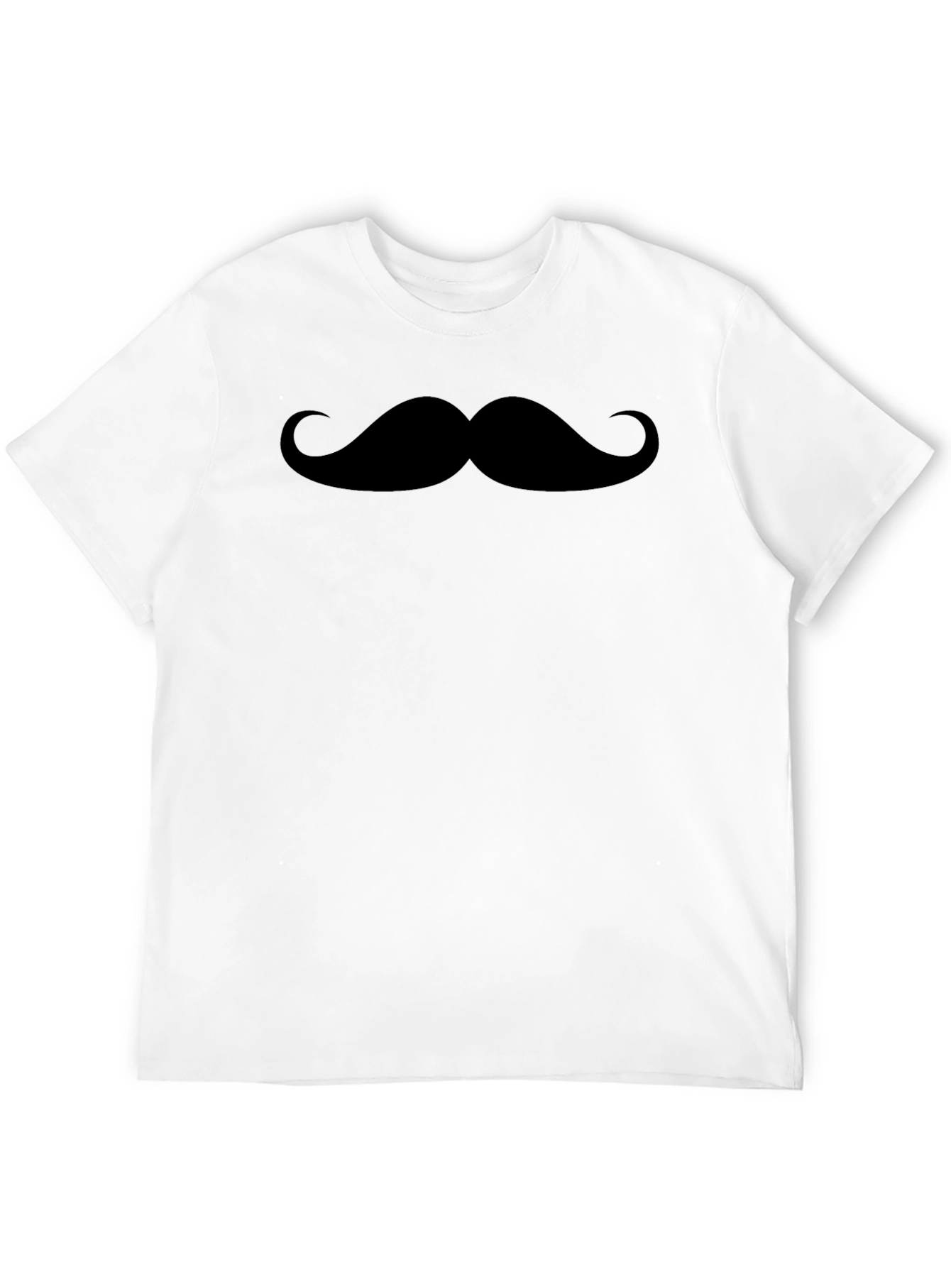 Black Moustache Graphic Black Crew Neck Tee view 12