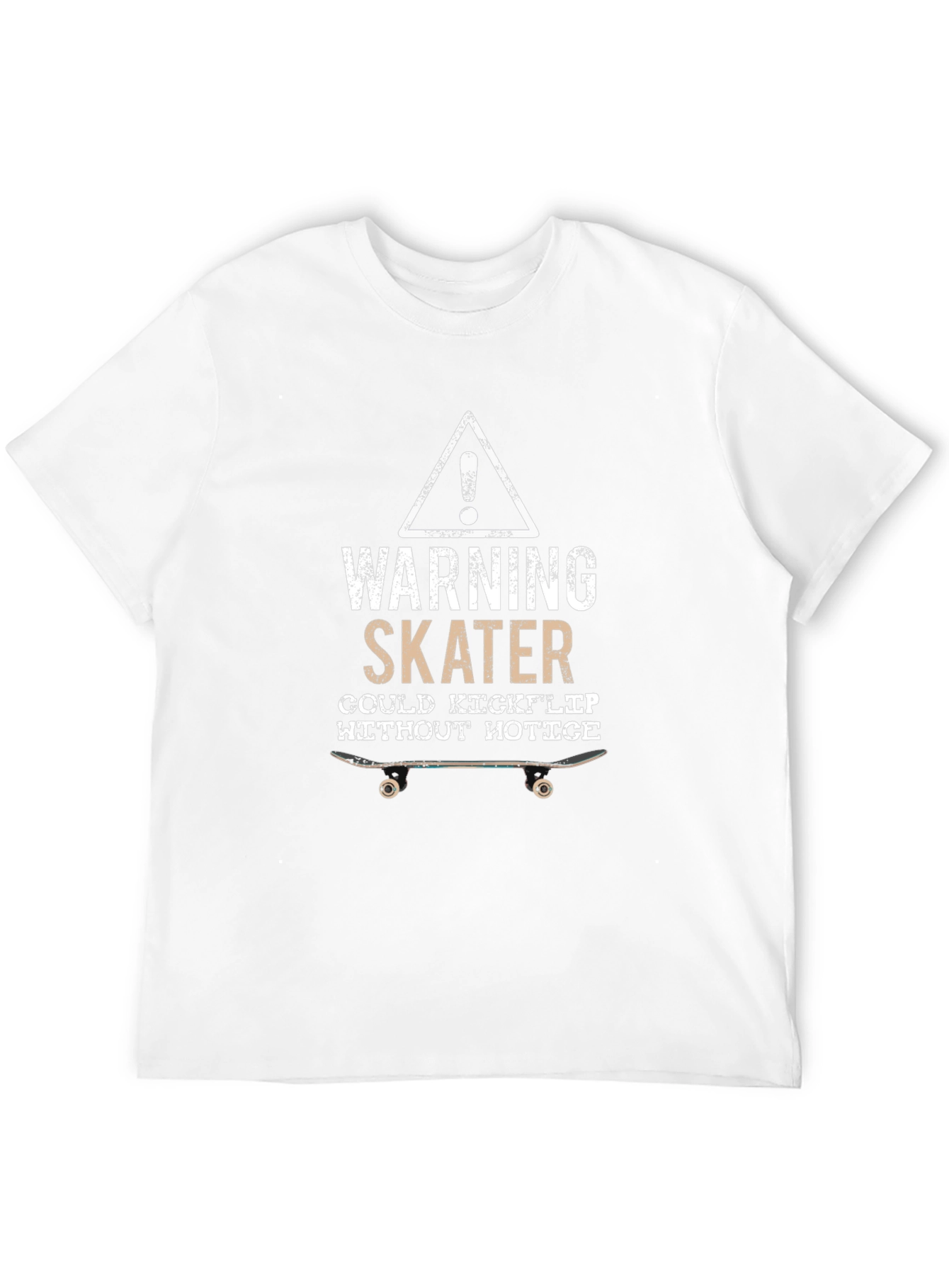 Black Warning Skater Kickflip Graphic Tee view 12